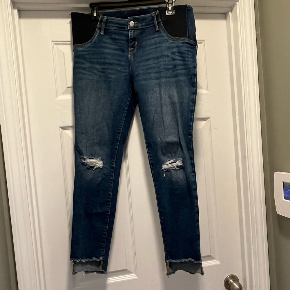 Maternity side panel skinny jeans
